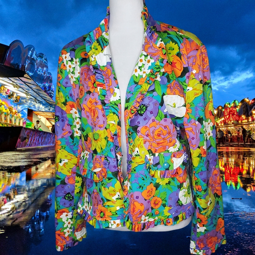 Redd Jeans 90's Colorful Vibrant Funky Fiesta Jacket